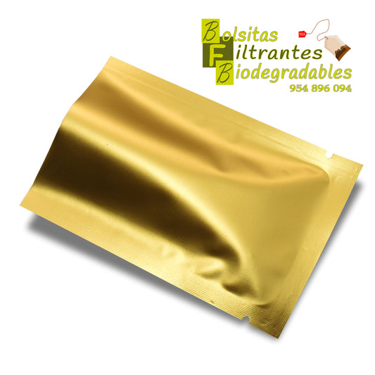 Sobre Bilaminado Dorado Opaco, con abre fácil, fino acabado