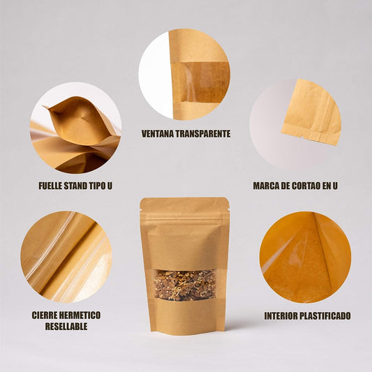 Sobre Bilaminado Kraft orgánico con ventana