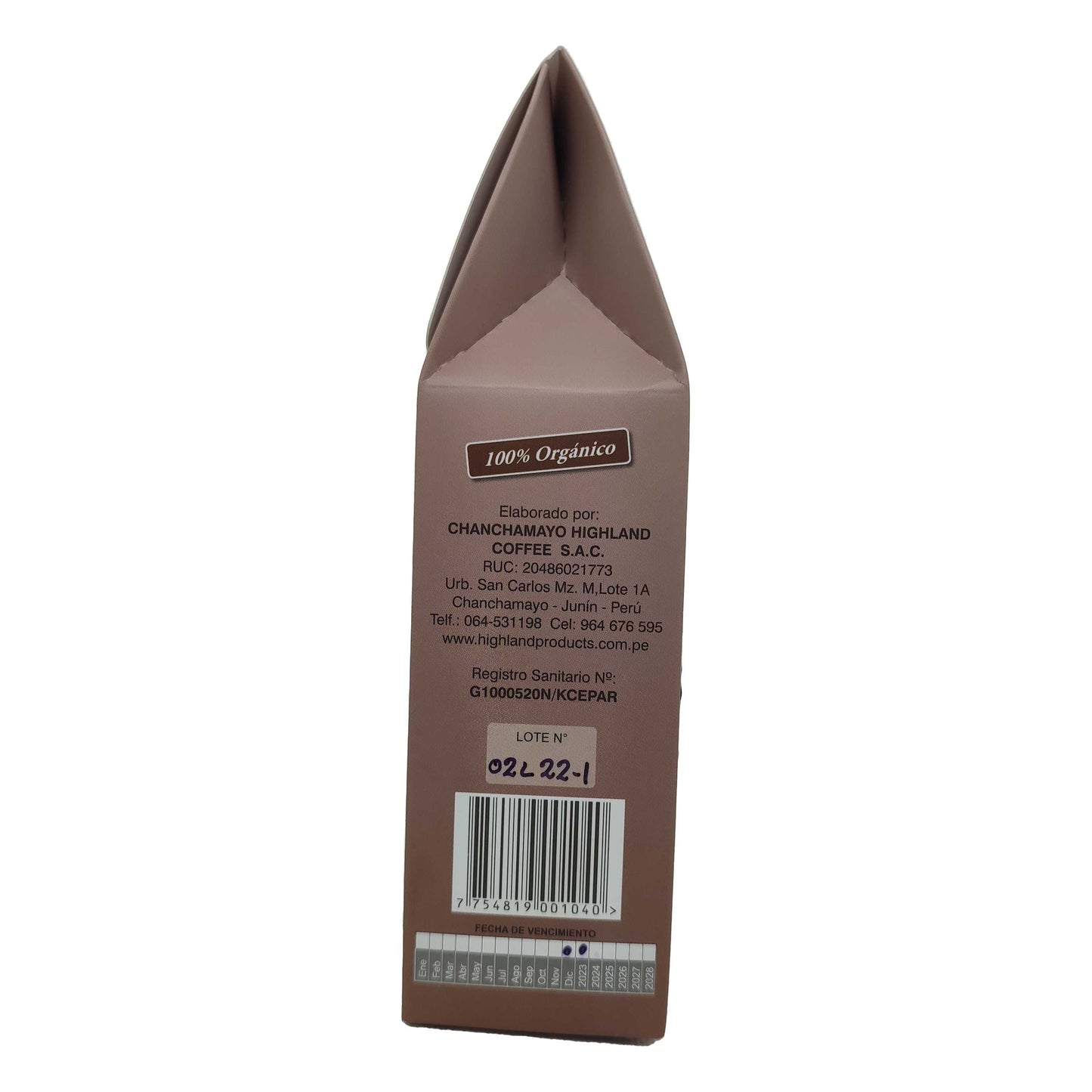 Chocolate con Termitas "Chocotermitas", caja x85 gr Chanchamayo Highland Coffee