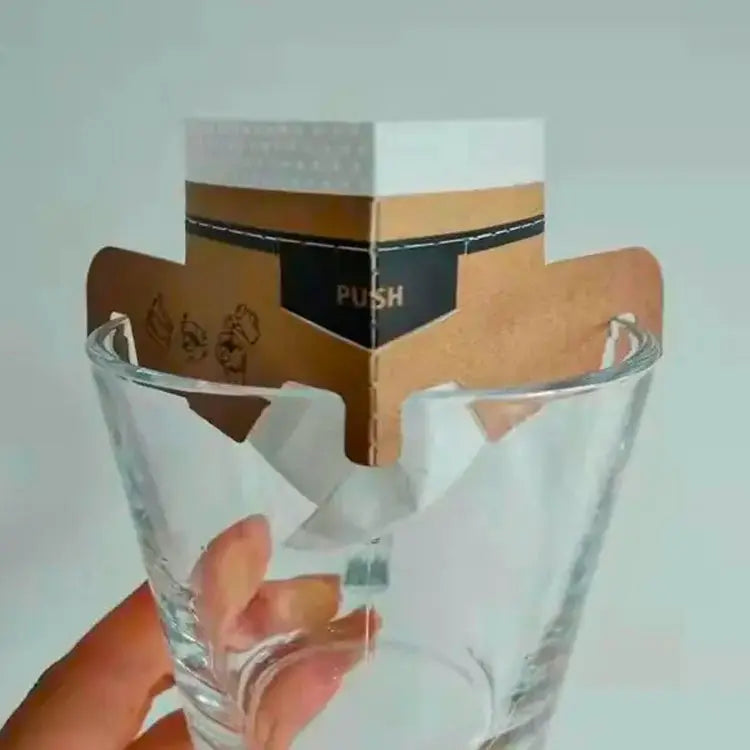 Filtrante con asa kraft para café, tipo expresso La Semillita Peruana