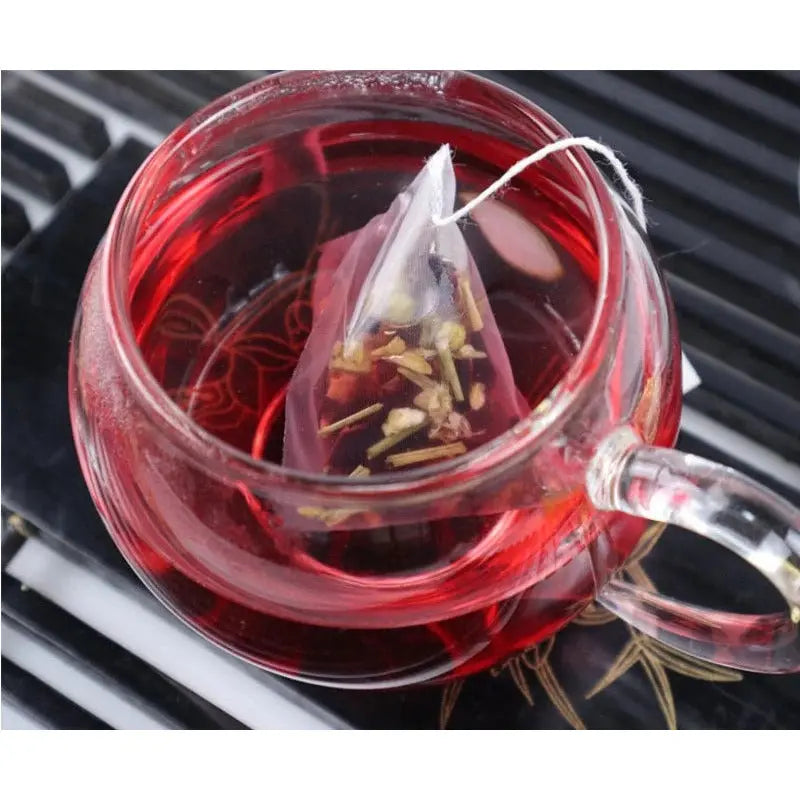 Filtrante nylon "Pirámide" etiqueta blanca La Semillita Peruana