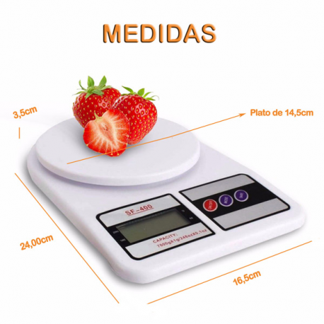 Balanza Gramera Digital SF-400 (1 g a 10 kg) – Precisión + LCD + TARA