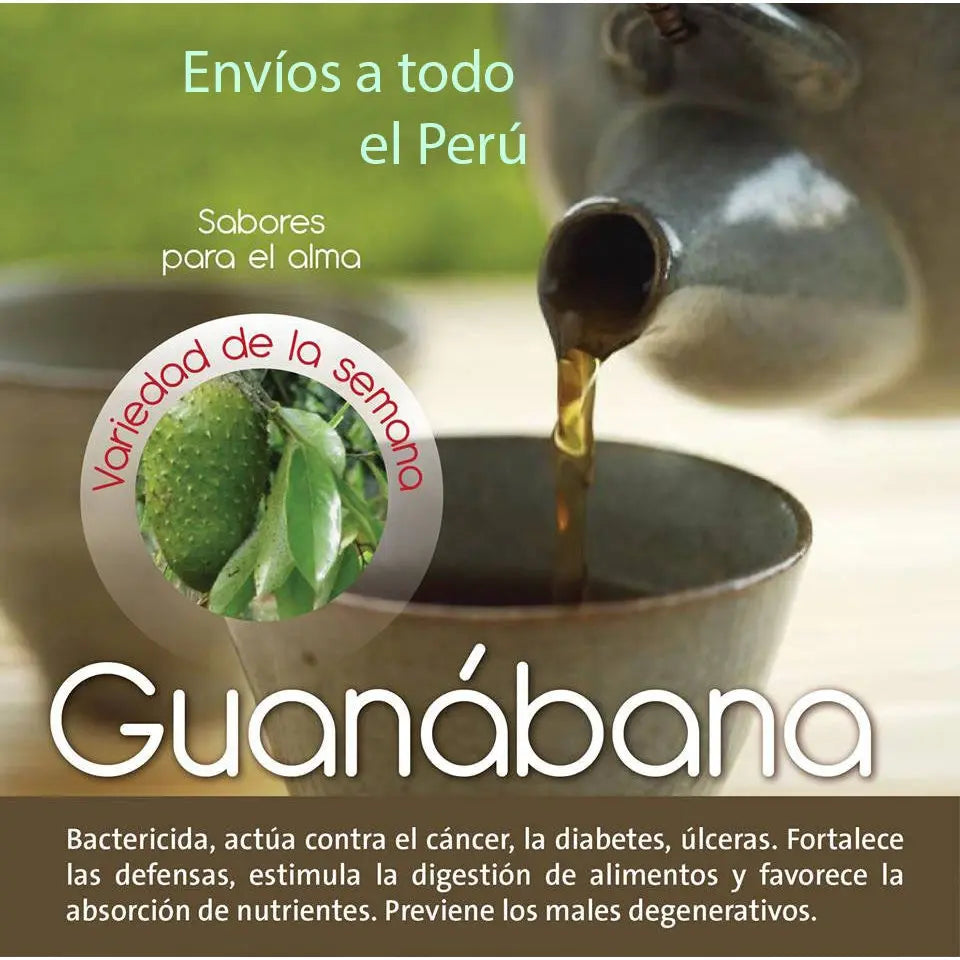 Hoja de guanábana (graviola) deshidratada, orgánica La Semillita Peruana