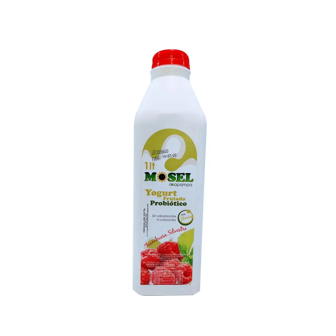Copia de MOSEL Yogurt probiótico fresa con stevia  x 1lt Mosel